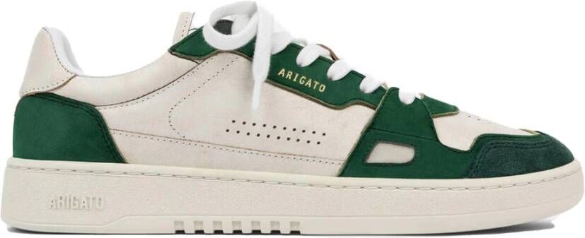 Axel Arigato Witte Sneakers met Lage Top en Groen en Wit Leer White Dames