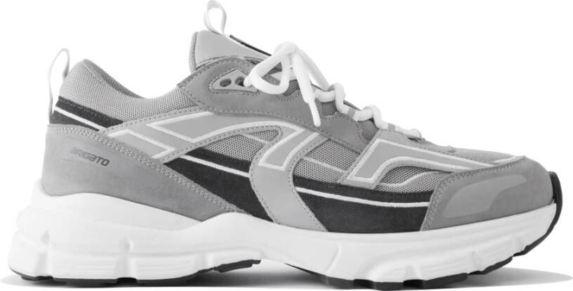 Axel Arigato Grijze Leren Marathon R-Trail Chunky Sneakers Grijs Heren