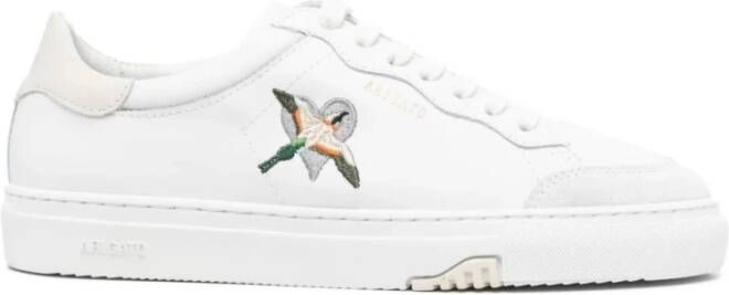 Axel Arigato Leren sneakers voor dames met geborduurde vogel White Dames