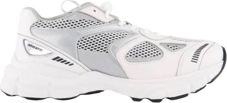 Axel Arigato Jaren Negentig Stijl Wit Zilver Leren Sneakers Multicolor Dames