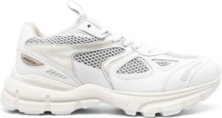Axel Arigato Jaren Negentig Stijl Wit Zilver Leren Sneakers Multicolor Dames