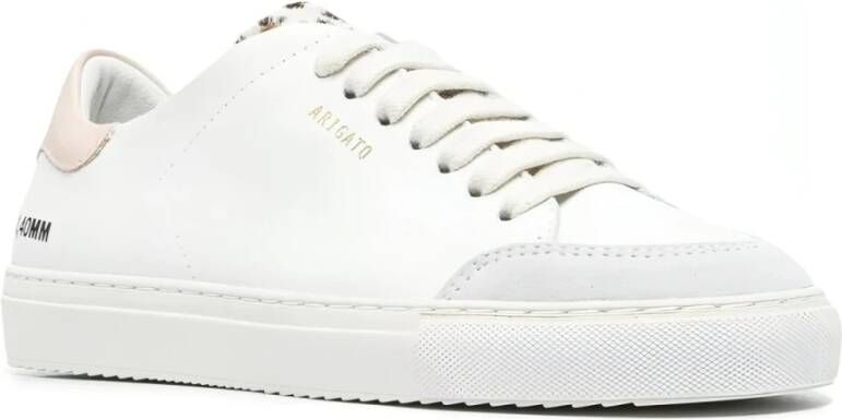 Axel Arigato Clean 90 Triple Sneakers Leer Wit Roze Leopard White Dames