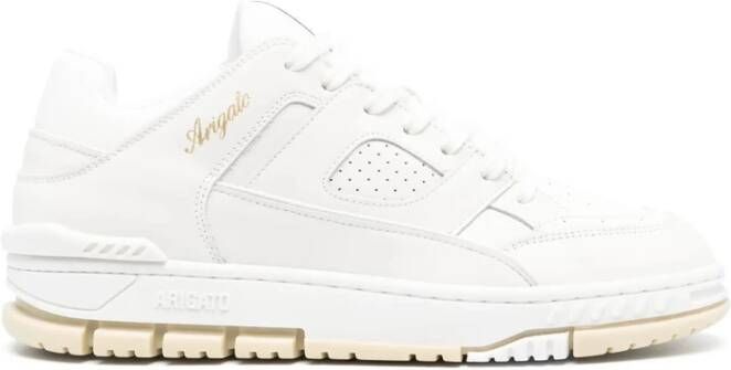 Axel Arigato Witte leren sneaker met geperforeerd ontwerp