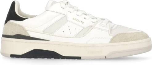 Axel Arigato Leren sneakers met suède panelen en geperforeerde details White Heren