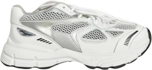 Axel Arigato Jaren Negentig Stijl Wit Zilver Leren Sneakers Multicolor Dames