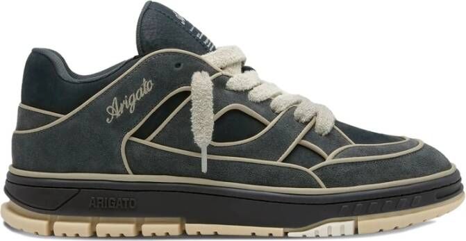 Axel Arigato Zwarte Leren Sneaker met Suède Panelen