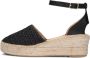 AYANA Espadrilles Dames Yu644 Maat: 39 Materiaal: Leer Kleur: Zwart - Thumbnail 3