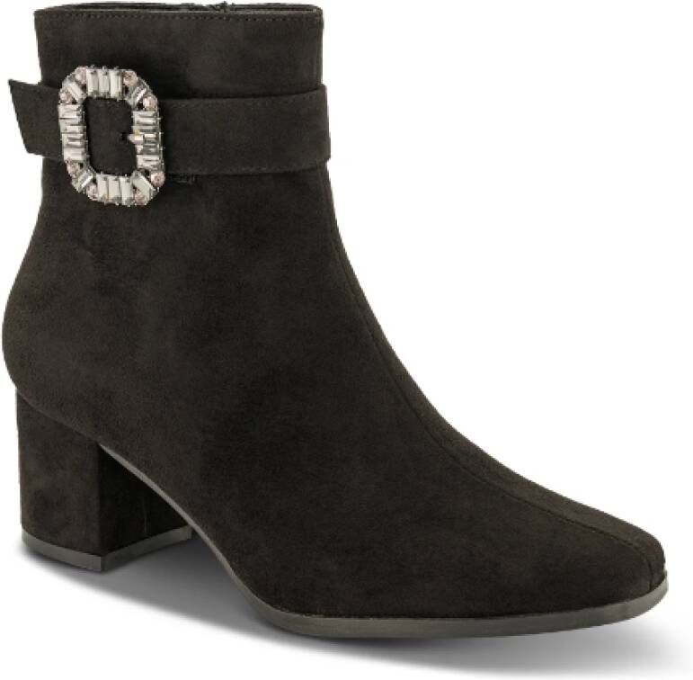 B&Co Dameslaarzen met 60 mm blokhak Black Dames
