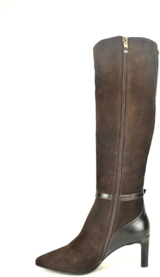 BABOUCHE Bruine Laars met Gesp + Punt 7cm