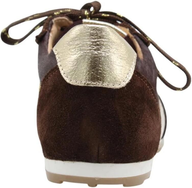 Babouche Java-212 suède sneakers bruin goud - Foto 4