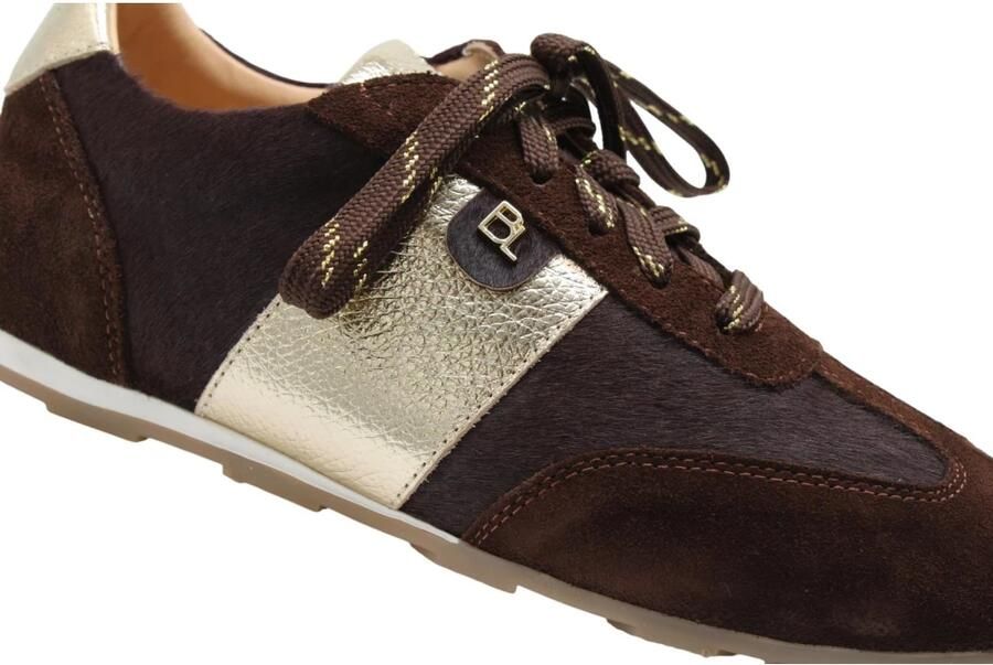Babouche Java-212 suède sneakers bruin goud - Foto 2