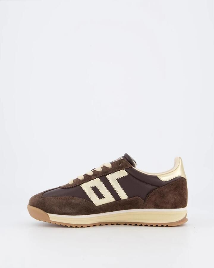 BACK70 Lage Sneakers Dames Jogger Suède Bruin - Foto 4
