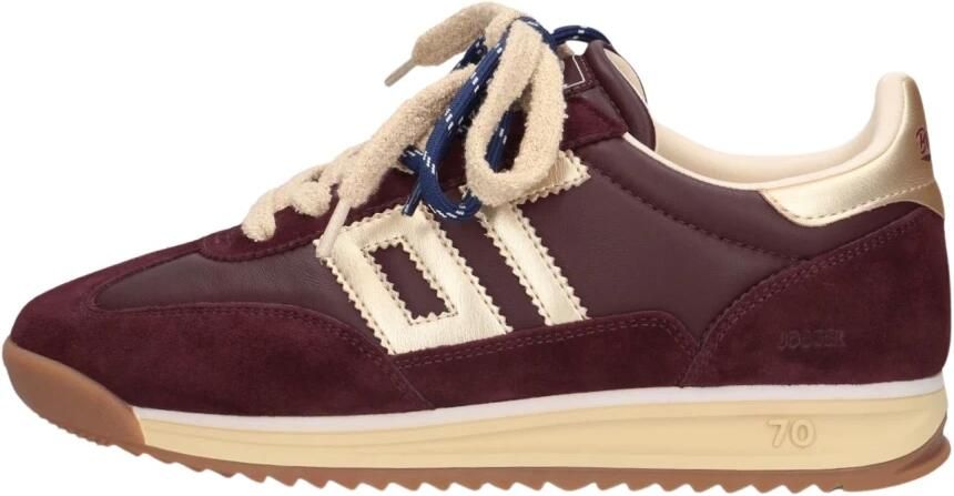 BACK70 Lage Sneakers Dames Jogger Suède Bordeaux - Foto 6