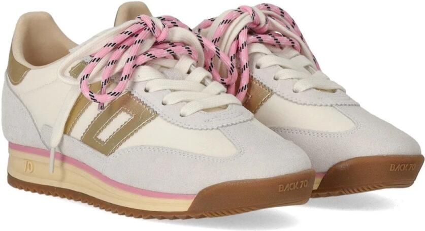 BACK70 Lage Sneakers Dames Jogger Textiel Wit - Foto 9
