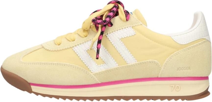 BACK70 Lage Sneakers Dames Jogger Textiel Beige - Foto 6