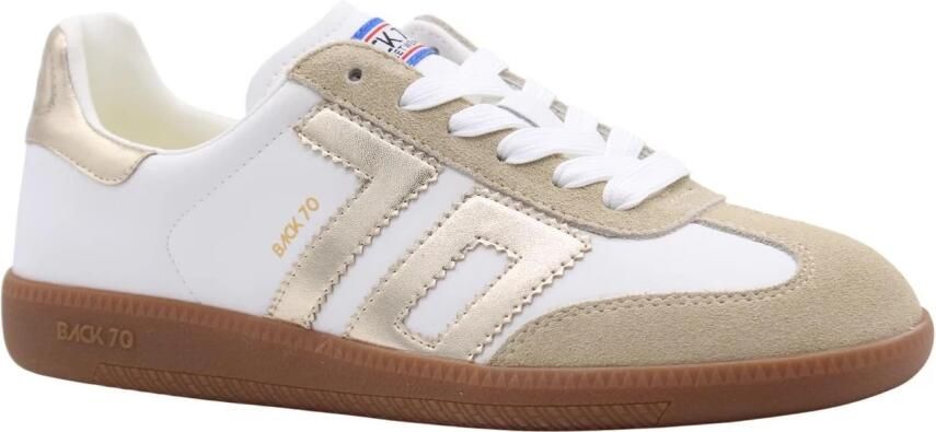 BACK70 Lage Sneakers Dames Cloud Leer Goud - Foto 5