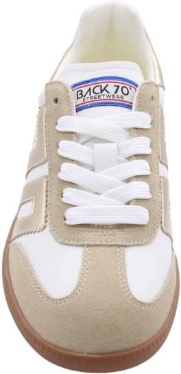 BACK70 Lage Sneakers Dames Cloud Leer Goud - Foto 8