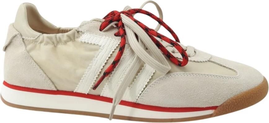 BACK70 Lage Sneakers Dames Rocket Textiel Beige