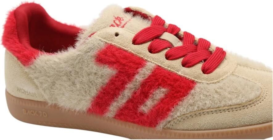 Back70 Dames Sneakers Mohair M107 Cream red Beige - Foto 7