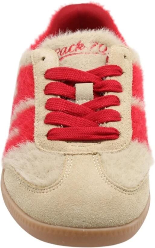 Back70 Dames Sneakers Mohair M107 Cream red Beige - Foto 6