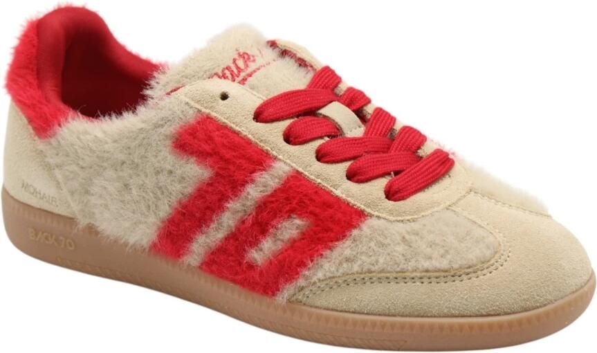 Back70 Dames Sneakers Mohair M107 Cream red Beige - Foto 5