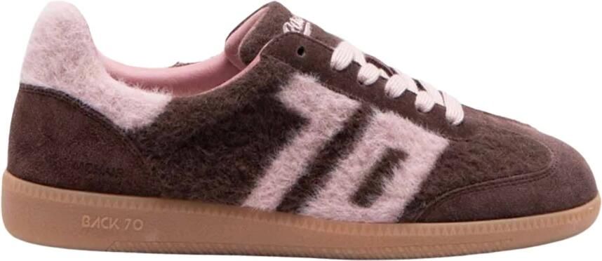 BACK70 Lage Sneakers Dames Mohair Suède Bruin