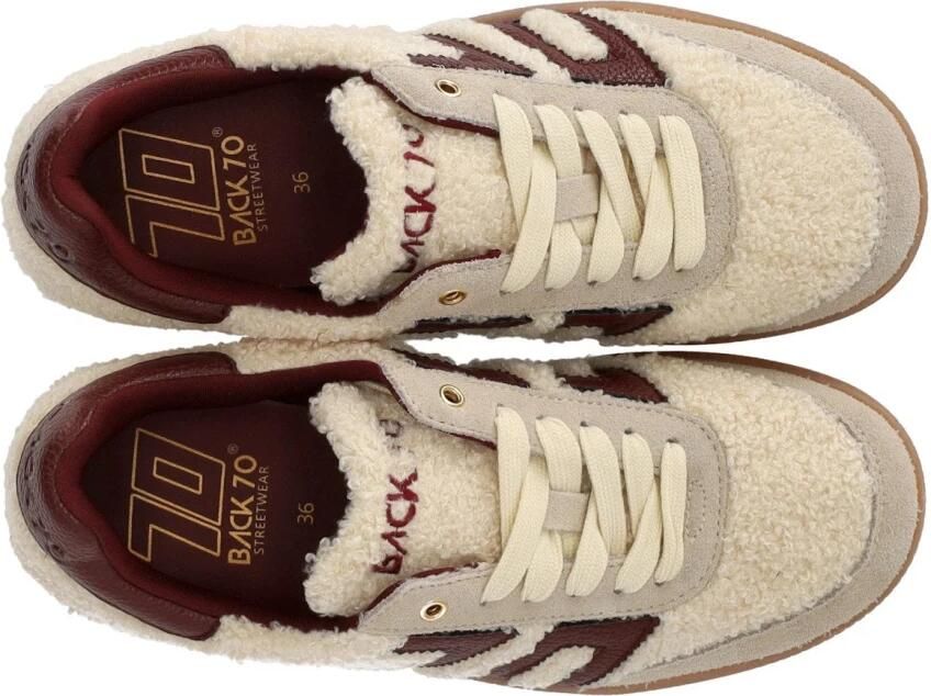 BACK70 Lage Sneakers Dames Cloud Maat: 38 Materiaal: Teddy Kleur: Bordeaux