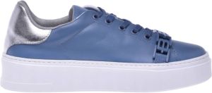 Baldinini Air force blue calfskin tennis shoes Blauw Dames