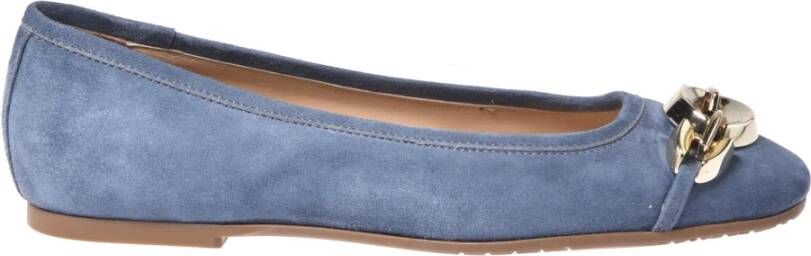 Baldinini Air force blue suede ballerina flats