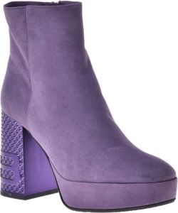 Baldinini Ankle boots in lilac suede Paars Dames
