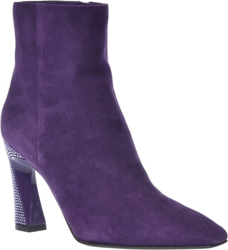 Baldinini Ankle boots in violet suede Purple Dames