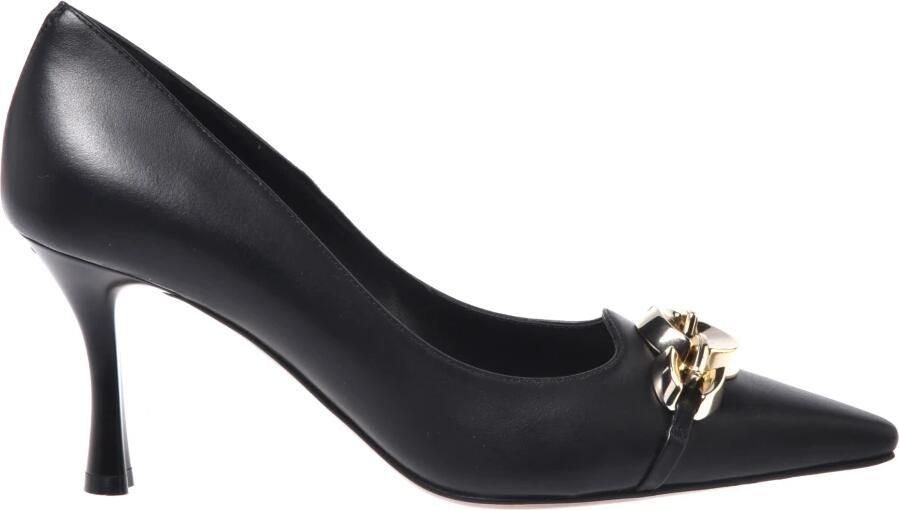 Baldinini Black leather court shoes