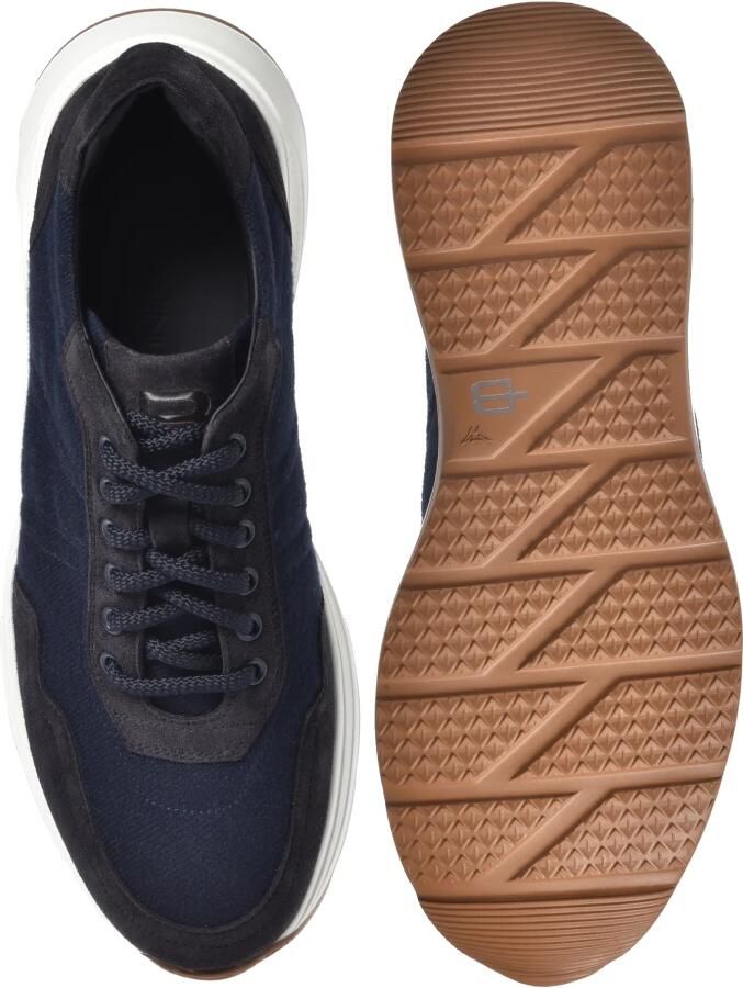 Baldinini Blauwe suède leren en stoffen sneakers