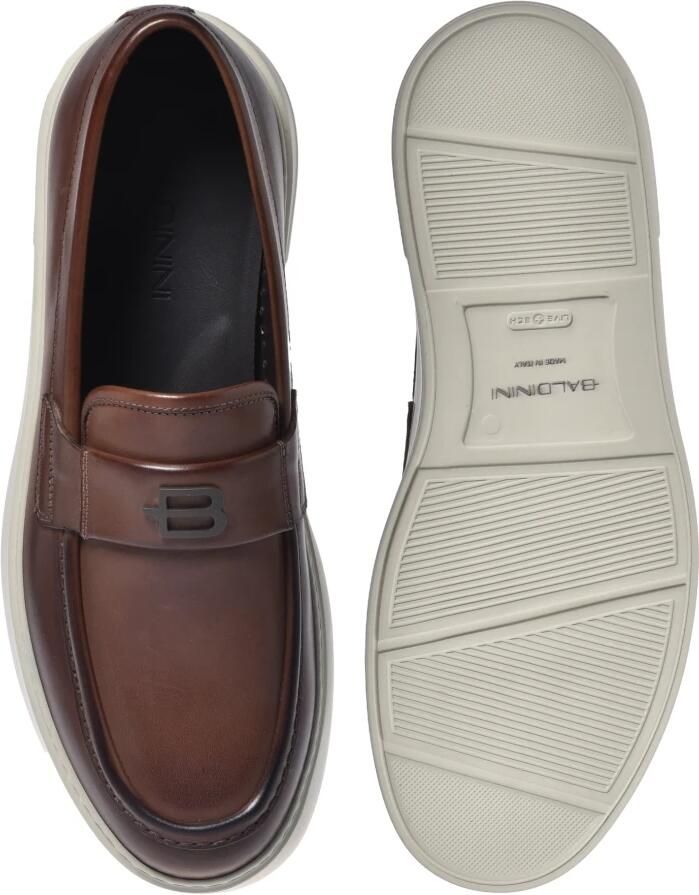Baldinini Bruine leren loafers
