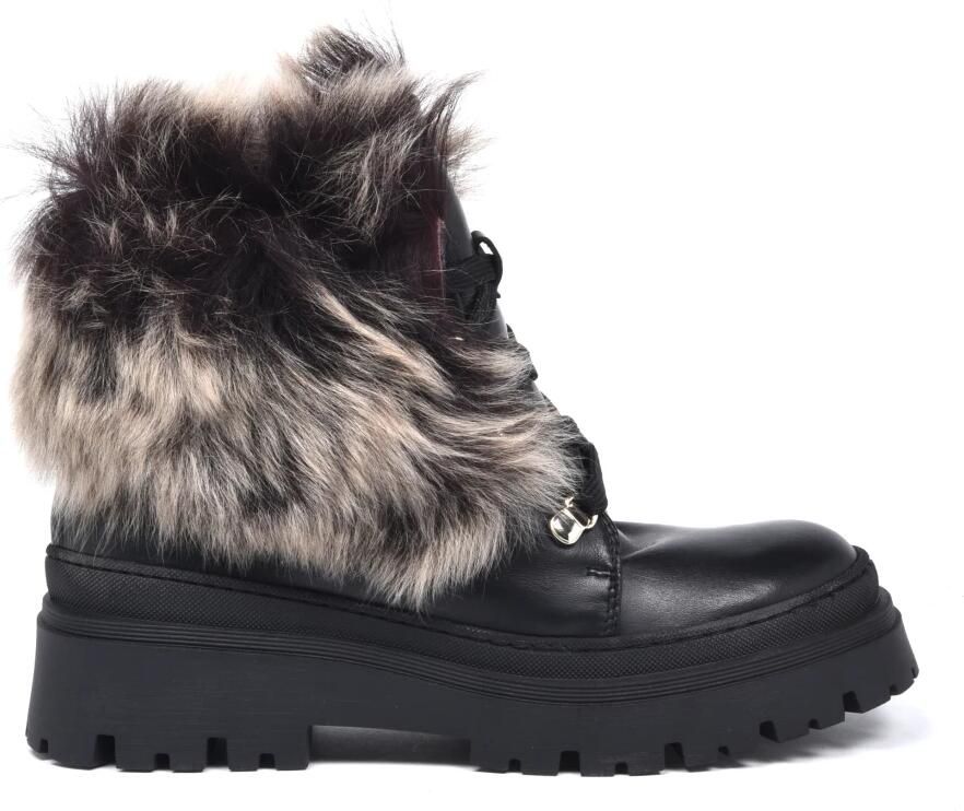 Baldinini Combat Boot met schapenvacht voering