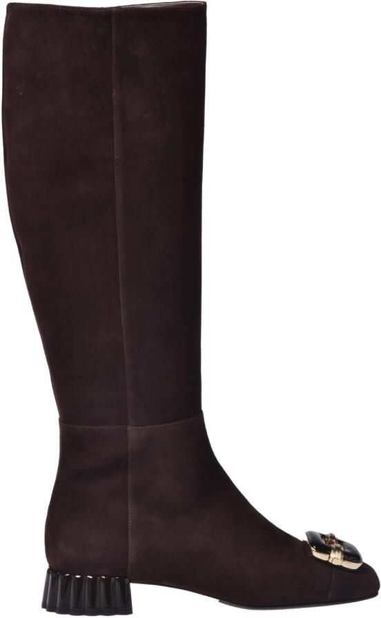 Baldinini Donkerbruine suède laarzen - Foto 2