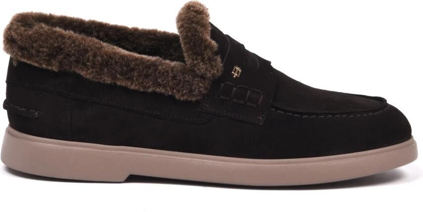 Baldinini Donkerbruine suède loafer