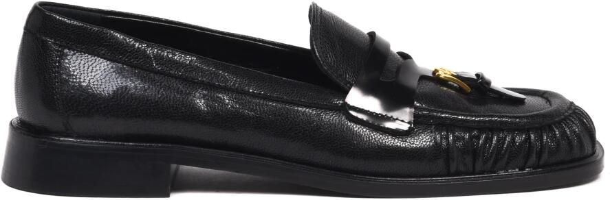 Baldinini Gekreukelde Leren Loafer
