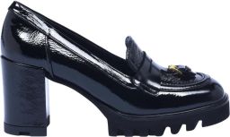 Baldinini Gelaagde Loafer met Patent en Geborsteld Leer