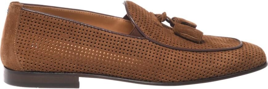 Baldinini Geperforeerde suède loafer