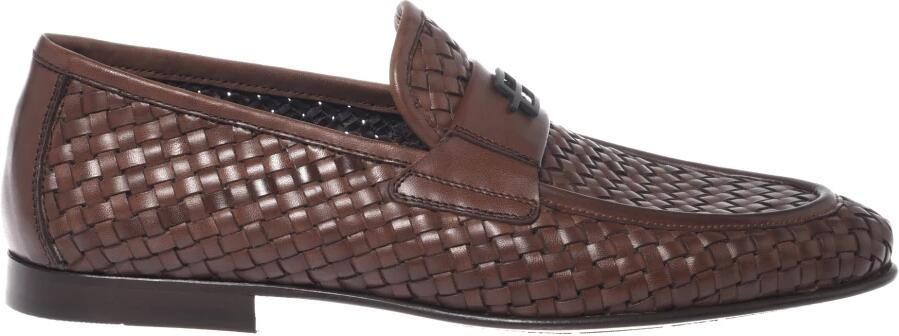 Baldinini Gevlochten Leren Loafer