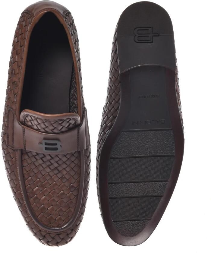 Baldinini Gevlochten Leren Loafer - Foto 2