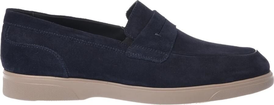Baldinini Loafer in blue suede leather