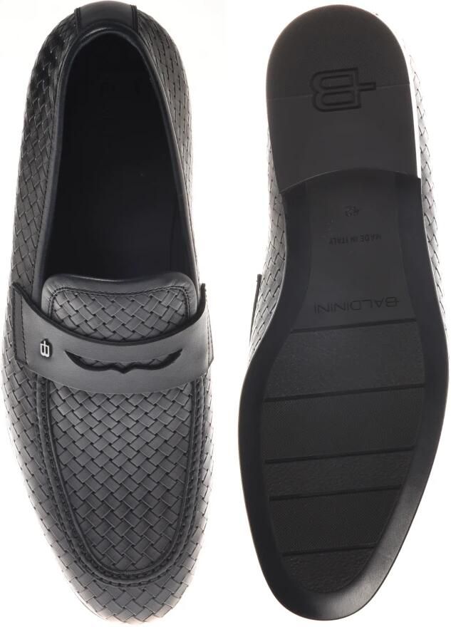 Baldinini Loafer in woven print leather blue - Foto 2