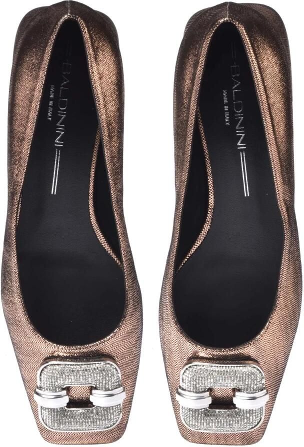 Baldinini Metallic Suede Court Shoe
