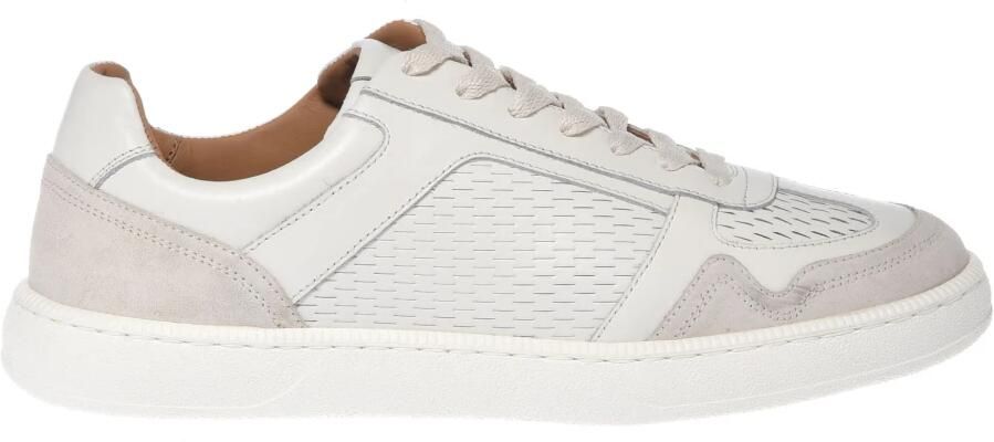 Baldinini Off-white geperforeerde leren sneaker