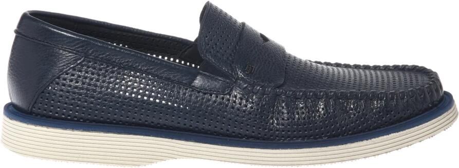 Baldinini Perforated Tumbled Leather Loafer