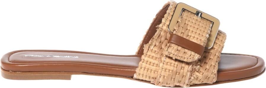 BALDININI Muiltjes beige cognac