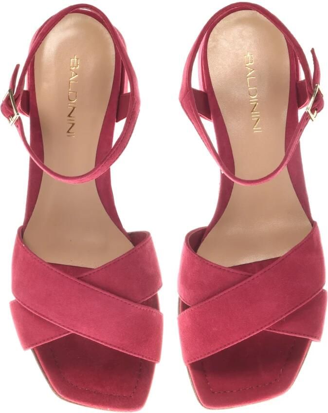Baldinini Sandal in suede fuchsia - Foto 2