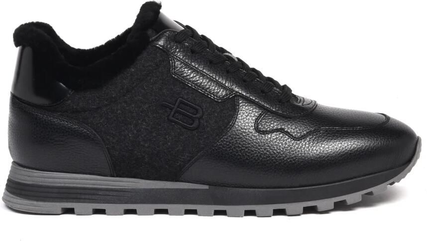 Baldinini Sneaker van Gekreukt Leer en Stof